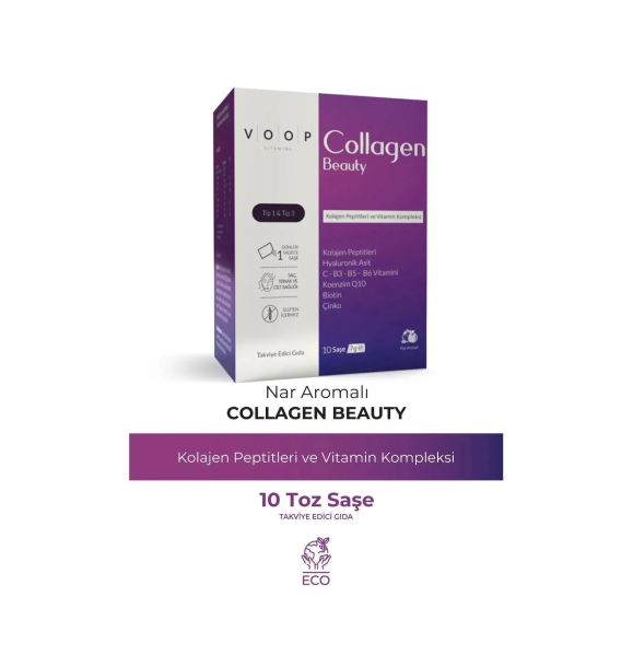 Collagen Beauty Высокобиоактивный гидролизованный коллаген, 100% чистый и натуральный - 10 пакетиков с порошком | Sumka