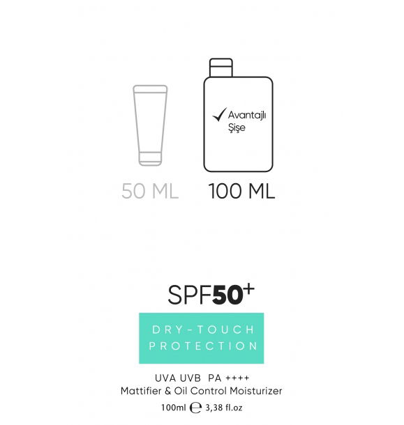 Солнцезащитный крем Matte Finish 50spf UVA/UB 100 мл Dry Touch для жирной кожи | Sumka