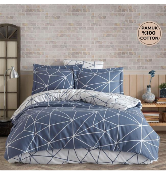 Комплект двойных пододеяльников Akaiev Blue Line King Size из 100 % хлопка | Sumka