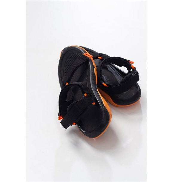 Женские спортивные сандалии Sandamia Black Orange | Sumka