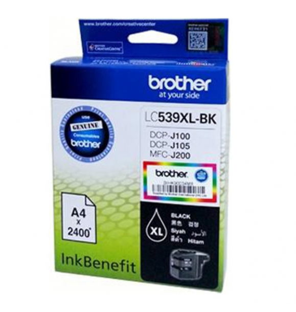 Картридж Brother LC539XLBK, черный, 2400 страниц (DCP-J100 DCP-J105 MFC-J200) | Sumka