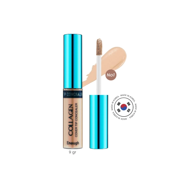 Консилер под глаза, содержащий коллаген ENOUGH Collagen Cover Tip Concealer SPF 36 / PA +++ | Sumka