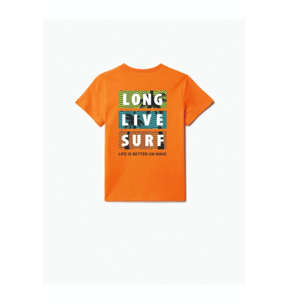 Футболка с принтом LONG LIFE SURF для мальчиков | Sumka