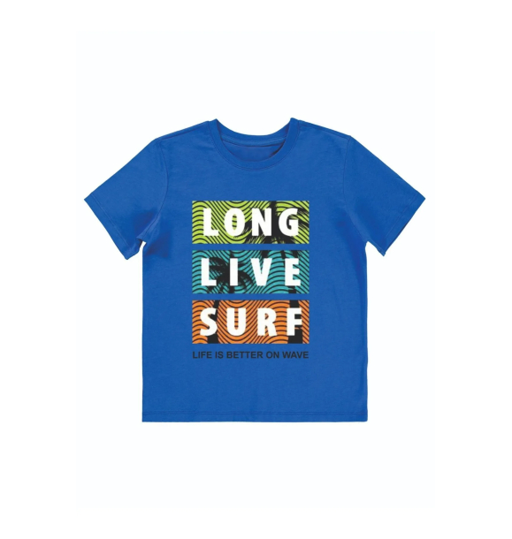 Футболка с принтом LONG LIFE SURF для мальчиков | Sumka