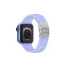 Совместимость с Apple Watch Pazariz2/3/4/5/6/7/8/se 42 мм, 44 мм, 45 мм, полосатый гелевый силиконовый ремешок с металлическим зажимом | Sumka