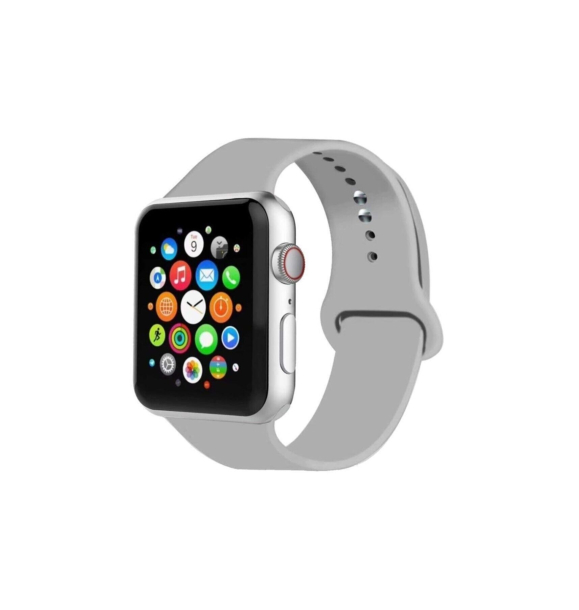 Pazariz Силиконовый перфорированный ремешок 1, совместимый с Apple Watch | 2 | 3 | 4 | 5 – 38 мм/40 мм – красный, черный | Sumka