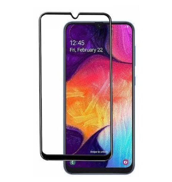 Нанотехнологическое стекло для экрана SAMSUNG A30, черное, неразбиваемое стекло экрана. | Sumka