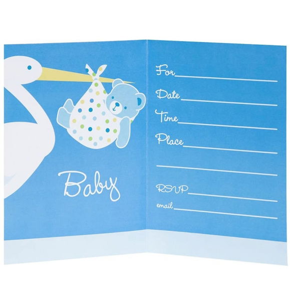 Приглашение на Baby Shower с темой 