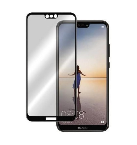 Нанотехнология HUAWEI P20 Lite черный неразбиваемый защитный экран из стекла | Sumka