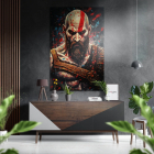 Кратос — God of War Матовый металлик Alu-Dibond | Sumka