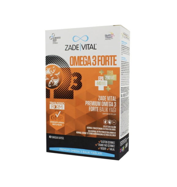 Рыбий жир Zade Vital Omega 3 Forte 1200 мг 40 капсул | Sumka