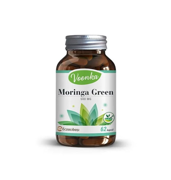 Voonka Moringa Зеленый порошок моринги, 62 капсулы | Sumka