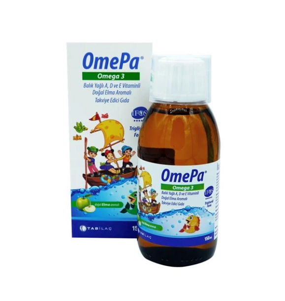 Omepa Omega 3 натуральный яблочный вкус 150 мл | Sumka