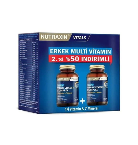 Мультивитаминный и минеральный комплекс Nutraxin для мужчин, 2 упаковки | Sumka