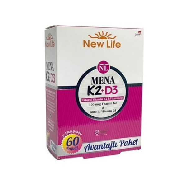 New Life Mena K2+D3 60 капсул | Sumka