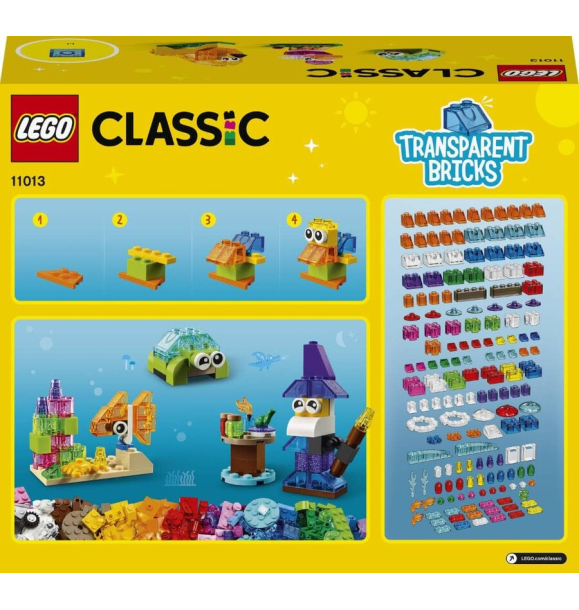 Прозрачные кубики LEGO Classic Creator (11013) | Sumka