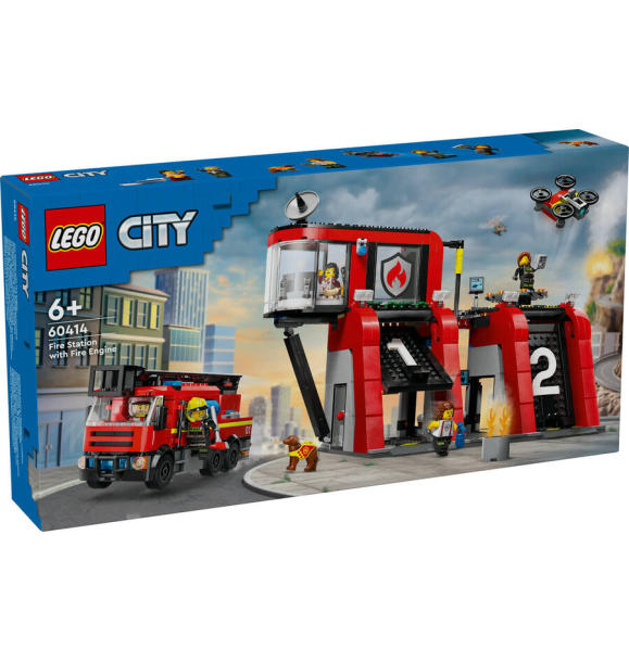 60414 Пожарная часть LEGO® City с пожарной машиной | Sumka