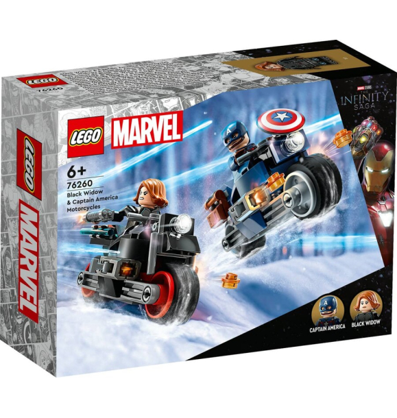 76260 Мотоциклы LEGO® Marvel «Чёрная вдова и Капитан Америка» | Sumka