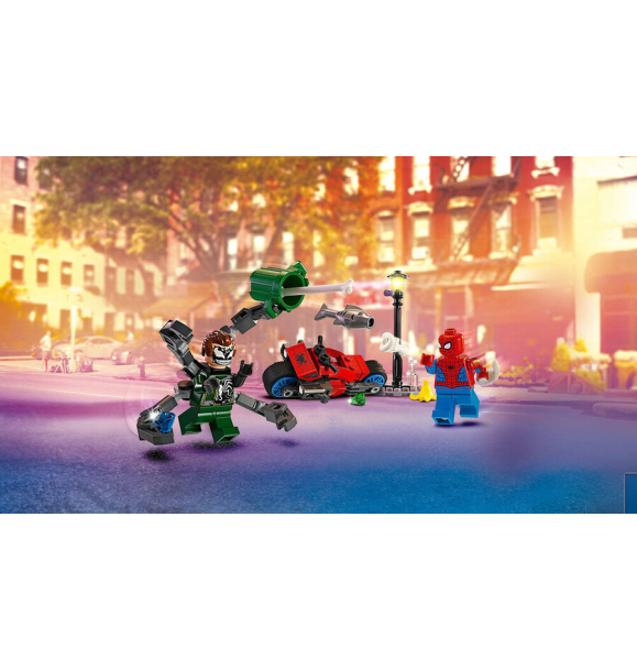 76275 LEGO® Marvel «Погоня на мотоцикле: Человек-паук против Доктора Осьминога» | Sumka