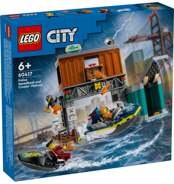 60417 LEGO® City Полицейский катер и убежище воров | Sumka