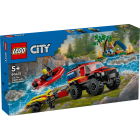 60412 LEGO® City 4x4 Пожарная машина со спасательной лодкой | Sumka