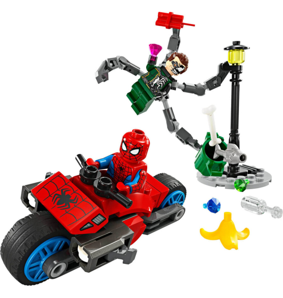 76275 LEGO® Marvel «Погоня на мотоцикле: Человек-паук против Доктора Осьминога» | Sumka