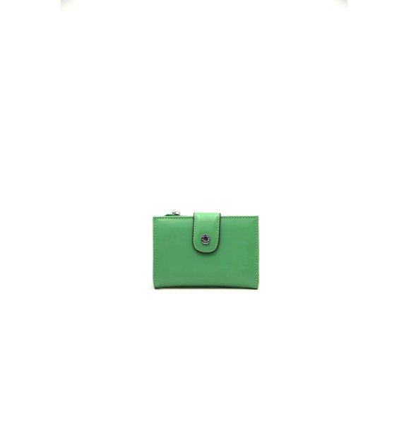 Серебряный женский кошелек Polo Green NV1107 для карточек | Sumka