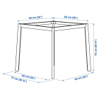 МИТТЗОН - Каркас стола для совещаний, белый, 76x76x73 см | Sumka