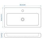 ТВЭЛЛЕН - раковина, белый, 84x43x5 см | Sumka