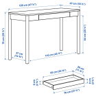 ТОНСТАД - письменный стол, кремовый, 120x47 см | Sumka