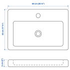 ТВЭЛЛЕН - раковина, белый, 64x43x5 см | Sumka