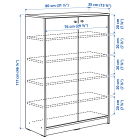 КЛЕППСТАД - шкаф для обуви, белый, 80x35x117 см | Sumka