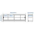 ТОНСТАД - тумба под телевизор, дубовый шпон, 178x37x55 см | Sumka