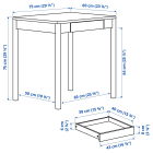 ТОНСТАД - письменный стол, шпон дуба коричневый, 75x60 см | Sumka