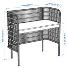 ФРИКСАС - письменный стол, ротанг, 110x54 см | Sumka