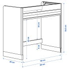 ТИТТЕБО - место для хранения мелкой бытовой техники, черный, 60х30 см | Sumka