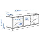 ЛАНЕСУНД - тумба под телевизор, коричневый, 161x47x55 см | Sumka