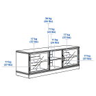 ЛАНЕСУНД - тумба под телевизор, коричневый, 161x47x55 см | Sumka