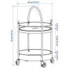 ФРЁШЁН - Тележка для ванной, черный, 55x35 см | Sumka