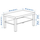 ЛАКК - журнальный столик, под беленый дуб, 90x55 см | Sumka