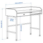 ХАУГА - письменный стол, белый, 100x84 см | Sumka