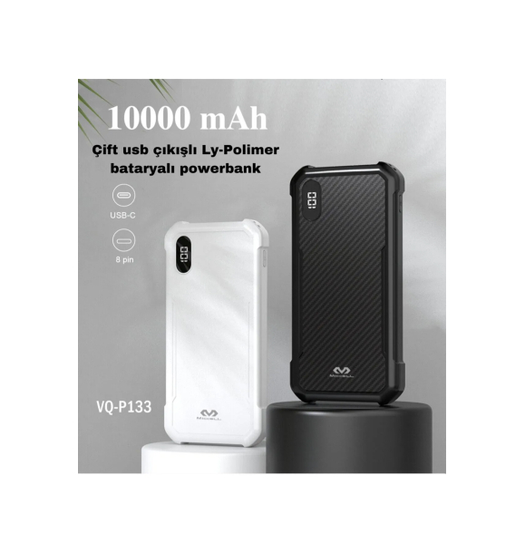 Портативное зарядное устройство Powerbank емкостью 10 000 мАч с двойным USB-выходом, литий-полимерный аккумулятор, быстрая зарядка | Sumka