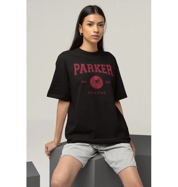 Oversize-футболка унисекс Parker 2001 Queens с Человеком-пауком | Sumka