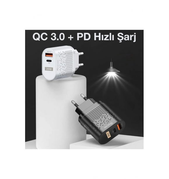 Услайон 20 Вт USB QC3.0 Зарядное устройство PD3.0 Быстрая зарядка Зарядное устройство Белый | Sumka