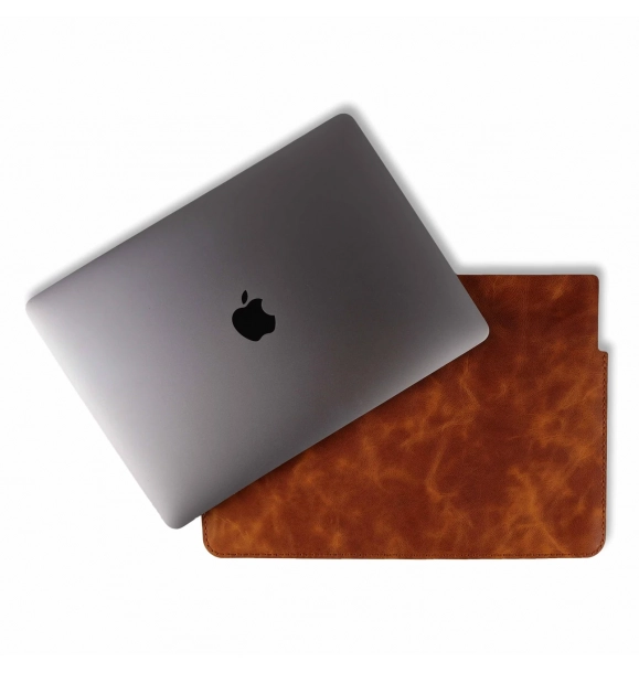 Кожаный чехол для MacBook - Camel | Sumka