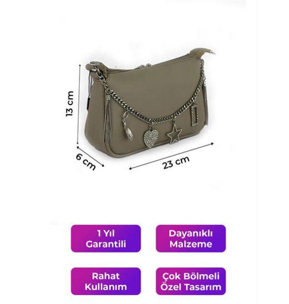 Женская сумка Kriste Bell Cross Strap Taupe 26474 | Sumka