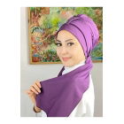 Hürrem Stoned Single Unit Scarf Светло-фиолетовый чепчик | Sumka