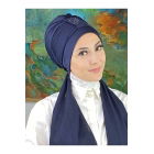 Модель Hürrem Single Unit Scarf и темно-синий чепчик Stone | Sumka