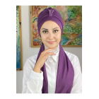 Hürrem Stoned Single Unit Scarf Светло-фиолетовый чепчик | Sumka