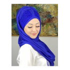 Цельный собранный готовый тюрбан Saks Blue Shawl - Saks blue - BOUTIQUE WAREHOUSE | Sumka